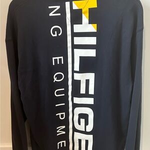 Kith x Tommy Hilfiger Men's Navy and Yellow Long Sleeve Tee
